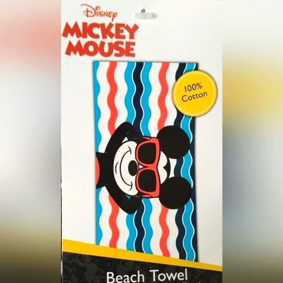 Disney Mickey Mouse Summer Standard Beach Towel Set Of Two - Picture 2 of 3